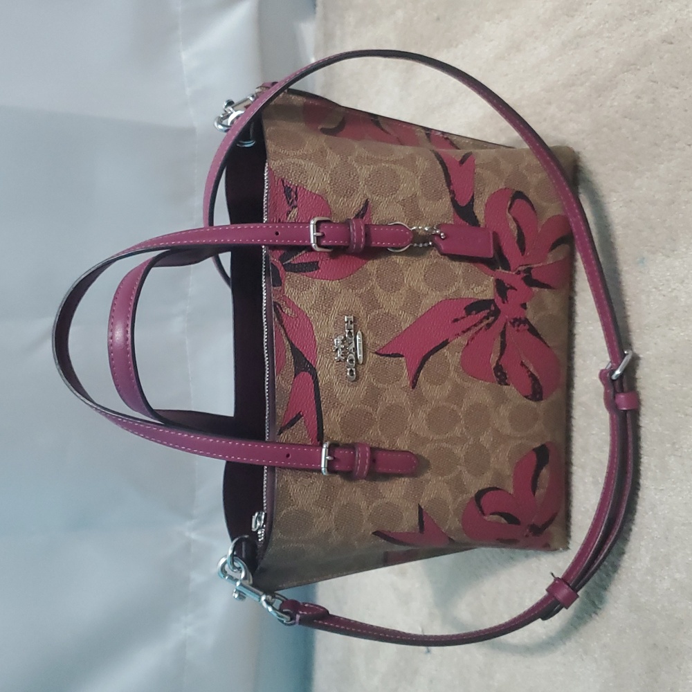 COACH PINK BOW MOLLIE 25 TOTE